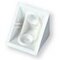 Equerre taquet simple plastique systemtac 01 sans couvercle blanc